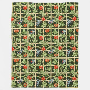 Couverture Polaire William Morris Trellis Motif en vert