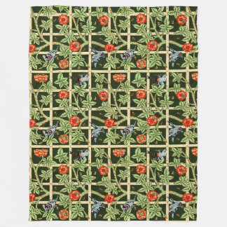 Couverture Polaire William Morris Trellis Motif en vert