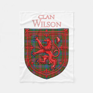 Couverture Polaire Wilson Tartan Scottish Plaid Lion Rampant