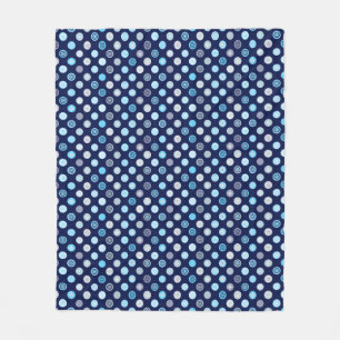 Couverture Polaire Winter Merveilles Blue Dot Motif Fleece Blanket