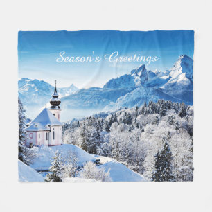 Couverture Polaire Winter scene custom 