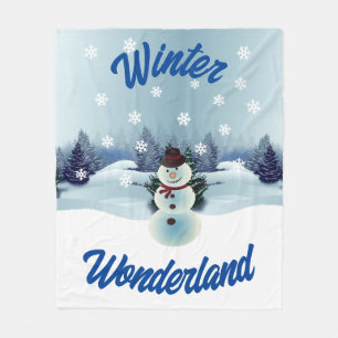 Couverture Polaire Winter Wonderland Fleece Blanche