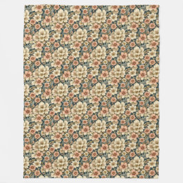 Couverture Polaire Wintry Floral Azaleas and Rose