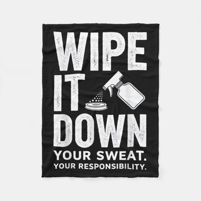 Couverture Polaire Wipe It Down Fitness Motivation Art  (Devant)
