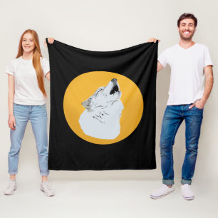 Couverture Polaire Wolf & Moon