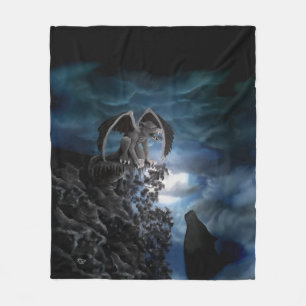 Couverture Polaire Wolf Moon - Wolf avec Golem