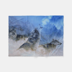Couverture Polaire Wolf Spirits