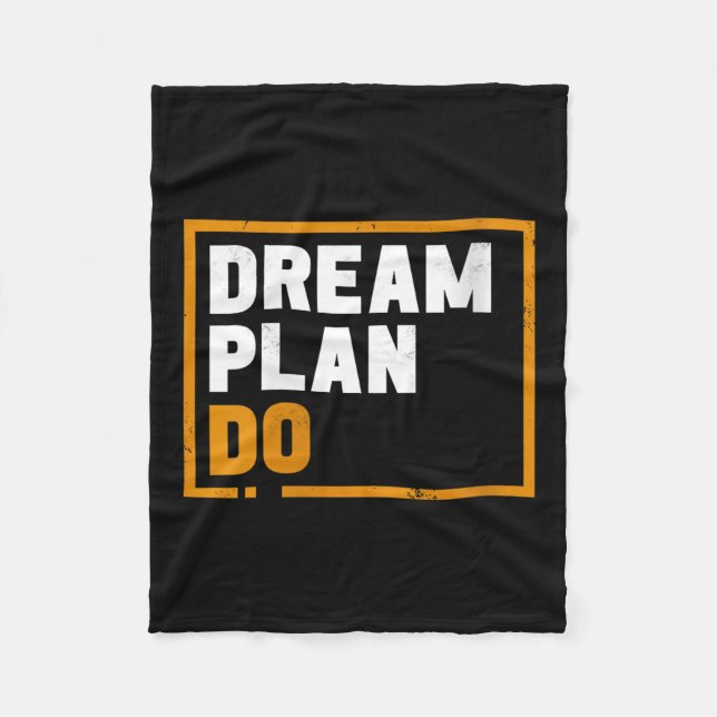 Couverture Polaire Womens Dream Plan Do - Insrational Quote Motivatio (Devant)