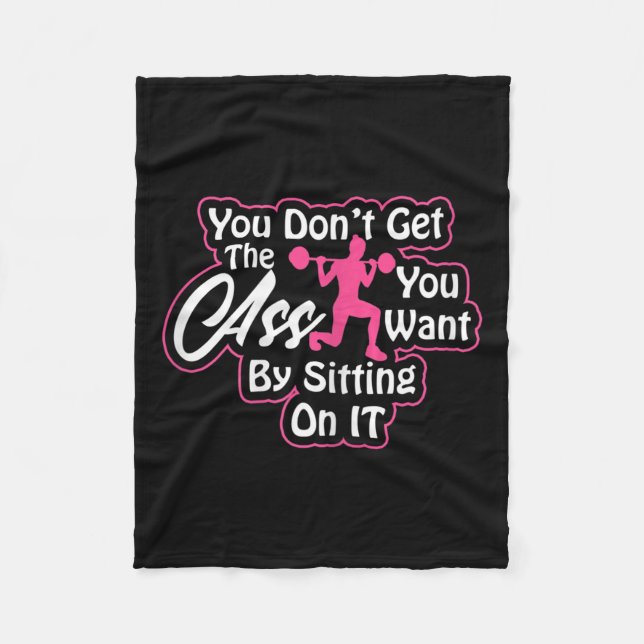Couverture Polaire Womens Glutes Workout Day Insrational Motivational (Devant)