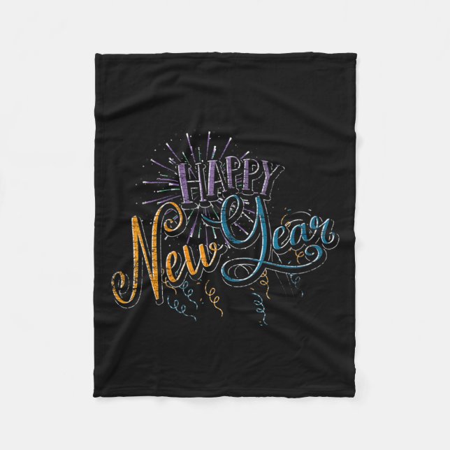 Couverture Polaire Womens New Years Eve Celebration Confetti Firework (Devant)