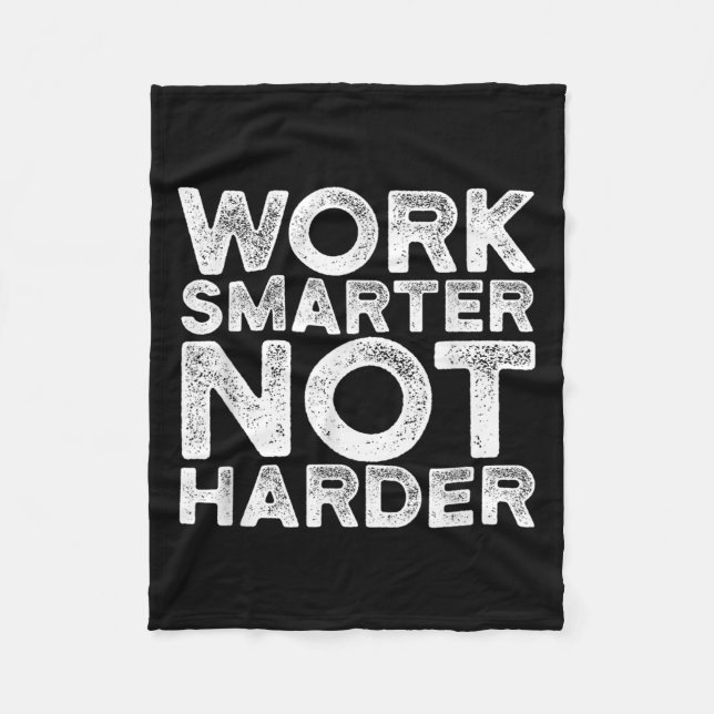 Couverture Polaire Work Smarter Not Harder Motivational Apparel  (Devant)