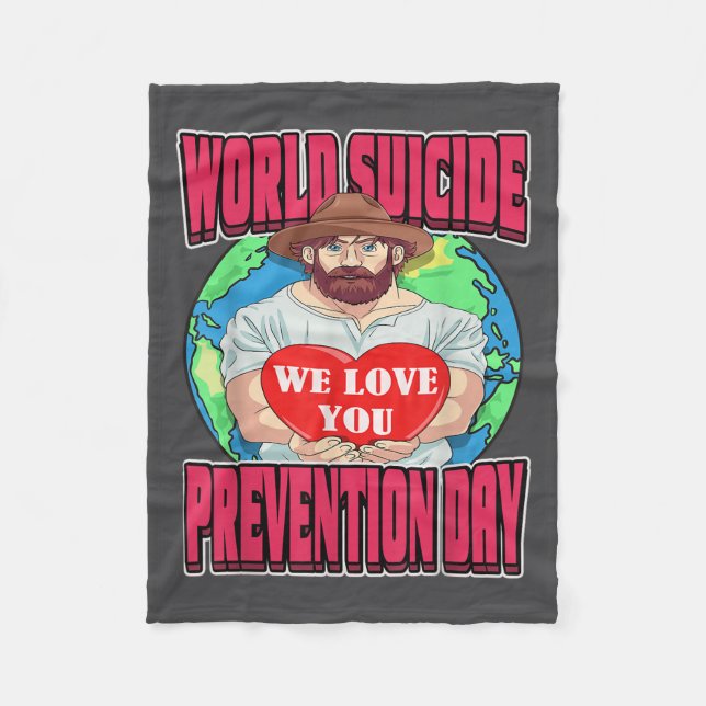 Couverture Polaire World Suicide Prevention Day Motivational Dad Sept (Devant)