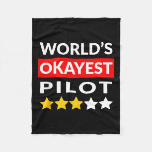 Couverture Polaire Worlds Okayest Pilote - Drôle avion