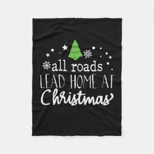Couverture Polaire Xmas All Roads Lead Home At Christmas