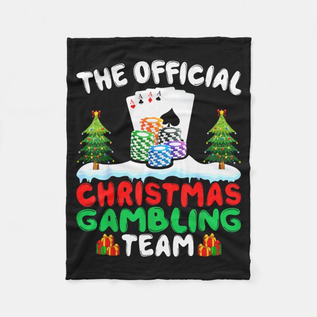 Couverture Polaire Xmas Gambling Team - Funny Gambling Gambler Christ (Devant)