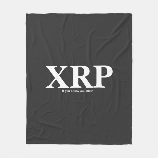 Couverture Polaire XRP Si vous savez, vous savez (Devant)