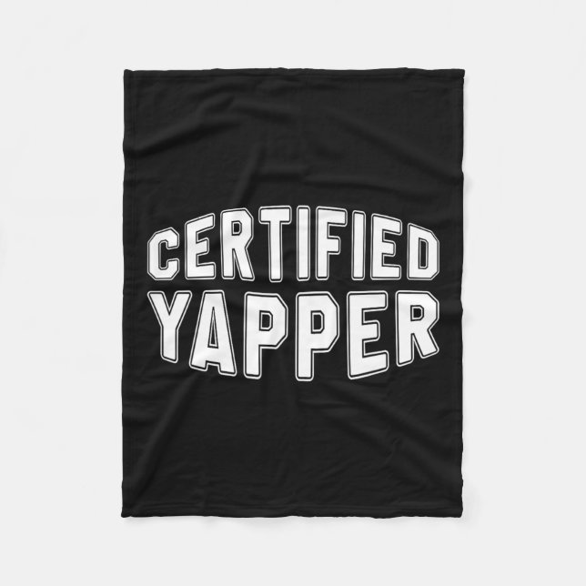 Couverture Polaire Yapper certifié Funny Professional Yapper (Devant)