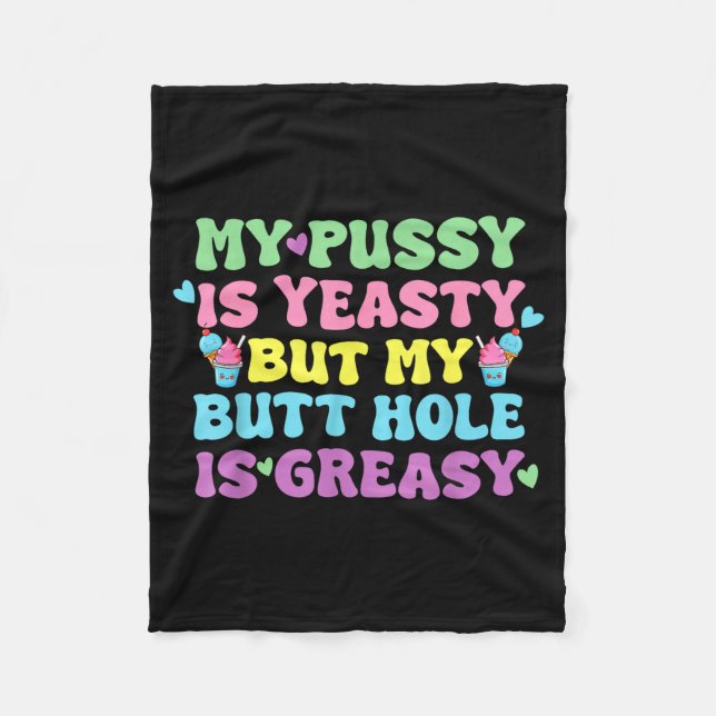Couverture Polaire Yeasty Naughty Inappropriate Adult Humor Funny Cri (Devant)