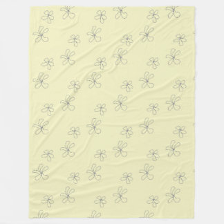 Couverture Polaire yellow flower blanket