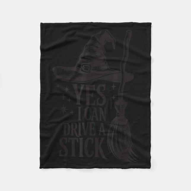 Couverture Polaire Yes I Can Drive A Stick Soky Witch Funny Halloween (Devant)