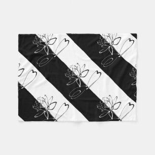 Couverture Polaire Yin Yang Black Lotus Blossom