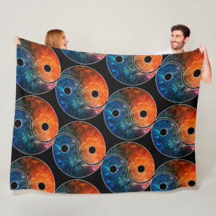 Couverture Polaire Yin Yang ☯ Blanche polaire