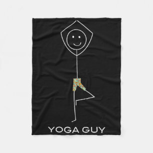Couverture Polaire Yoga d'hommes drôle, exercice de yoga garçon