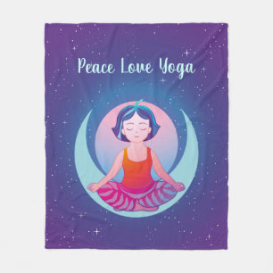 Couverture Polaire Yoga méditation fille