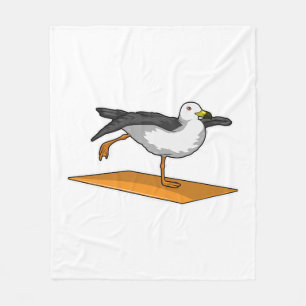 Couverture Polaire Yoga Méditation Fitness Mouette