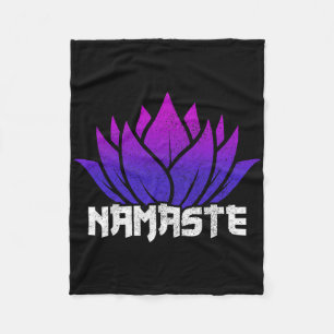 Couverture Polaire Yoga Namaste Bouddha Fleur de Lotus Bouddhisme Yog
