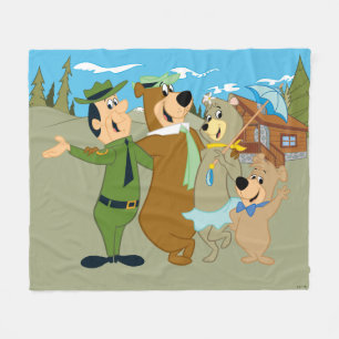Couverture Polaire Yogi Ours et amis Accueil chaleureux