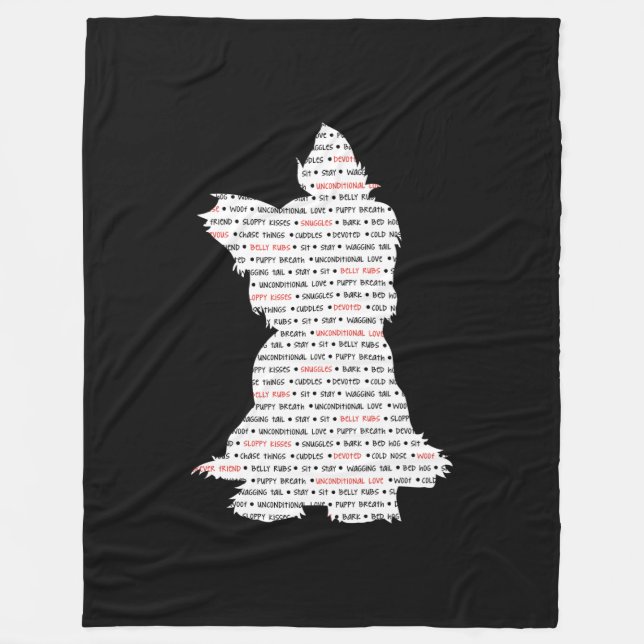 Couverture Polaire Yorkie/art mot de Yorkshire Terrier (Devant)