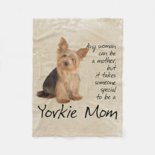 Couverture Polaire Yorkie Maman Blanche polaire