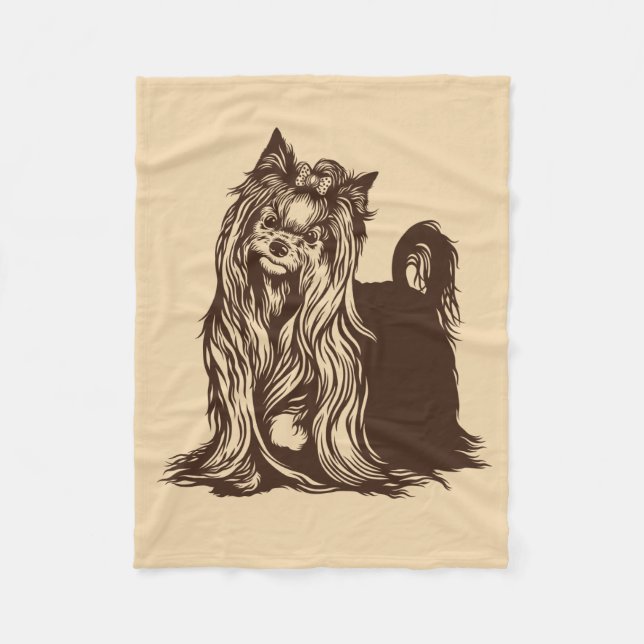 Couverture Polaire yorkshire terrier (Devant)