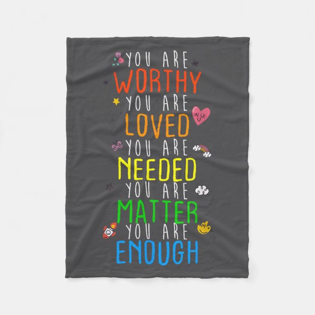 Couverture Polaire You Are Worthy You Are Loved Suicide Prevention Aw (Devant)