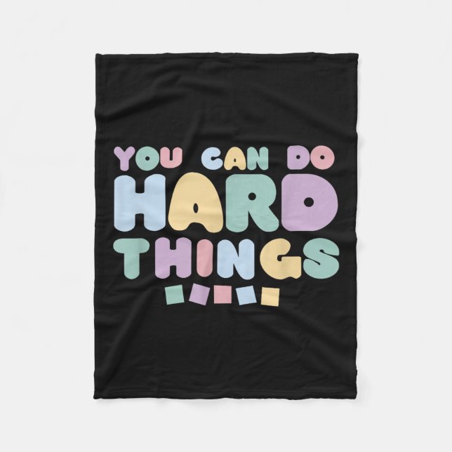 Couverture Polaire You Can Do Hard Things Insrational Quotes Motivati (Devant)