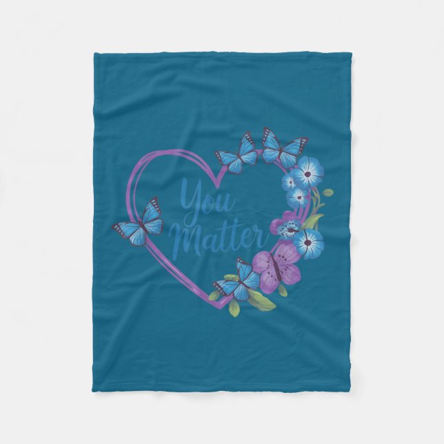 Couverture Polaire You Heart Suicide Prevention Awareness  (Devant)