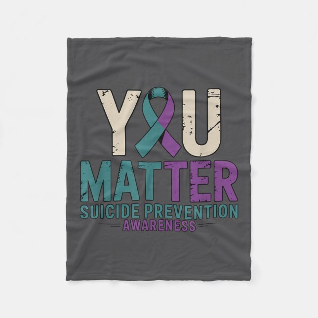 Couverture Polaire You Suicide Prevention Awareness Ribbon  (Devant)