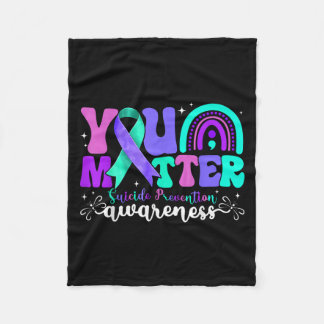 Couverture Polaire You Suicide Prevention Awareness Teal &amp; Purple