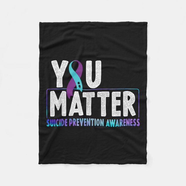 Couverture Polaire You - Suicide Prevention Teal Purple Awareness Rib (Devant)