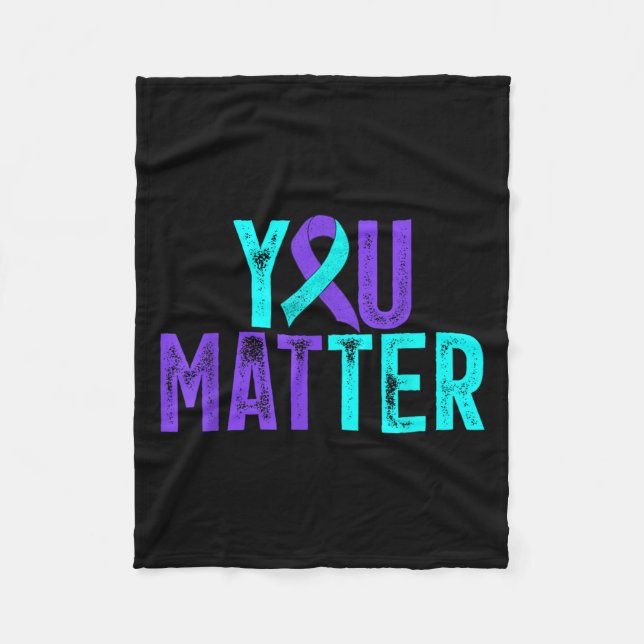 Couverture Polaire You - Suicide Prevention Teal Purple Awareness Rib (Devant)