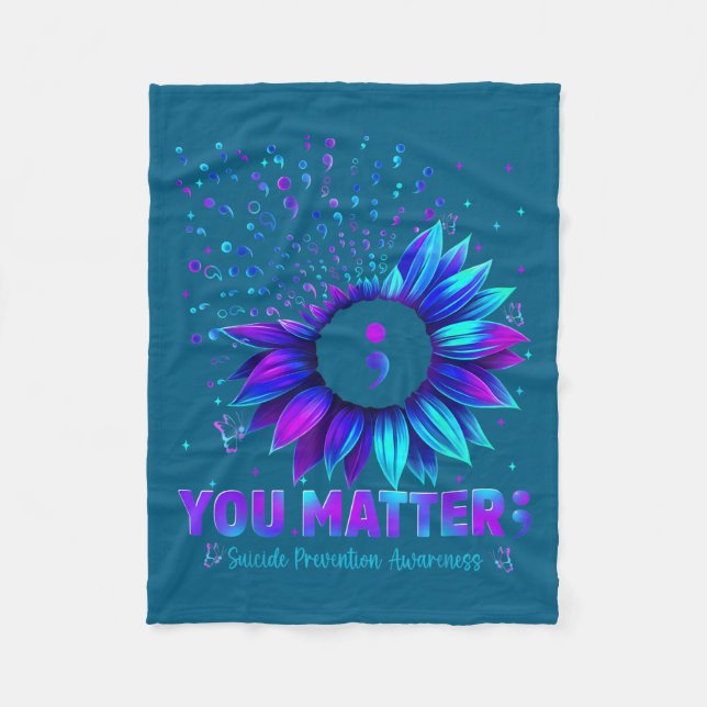 Couverture Polaire You Sunflower Suicide Prevention Awareness Men Wom (Devant)