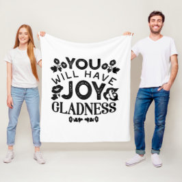 Couverture Polaire You Will Have Joy and Gladness Inspirational Quote