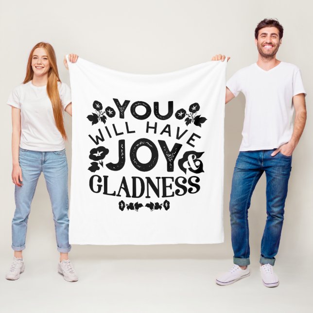 Couverture Polaire You Will Have Joy and Gladness Inspirational Quote (En situation)