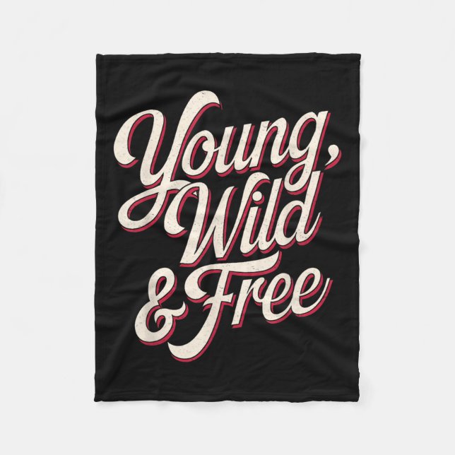 Couverture Polaire Young Wild Women Motivational Men Kids  (Devant)
