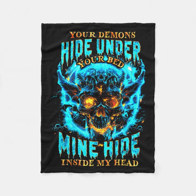 Couverture Polaire Your Demons Hide Under Bed Mine Inside My Head Got (Devant)
