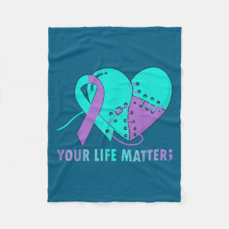 Couverture Polaire Your Life S Suicide Prevention Awareness Teal And 