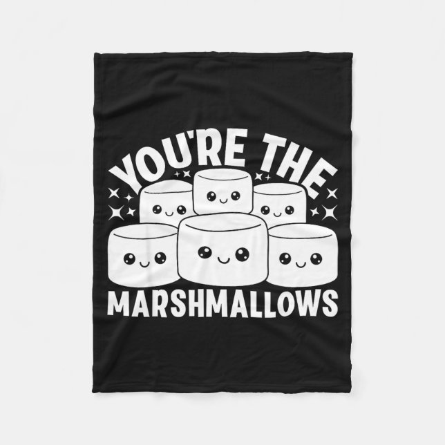 Couverture Polaire You're The Marshmallows To My Hot Cocoa Valentine' (Devant)