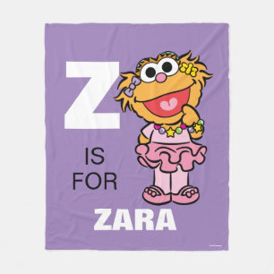 Couverture Polaire Z est pour Zoe Ajouter Votre Nom