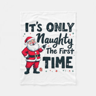 Couverture Polaire Zany C'est Seulement Vilain La Première Fois Santa